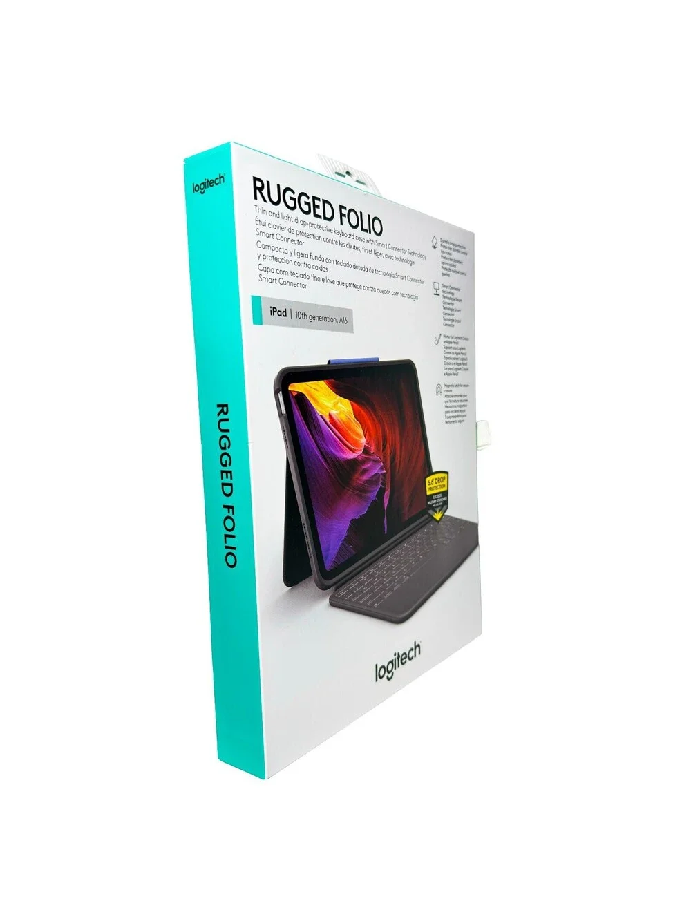 Logitech Rugged Folio Smart Keyboard Case Apple iPad 10th Gen A16 Graphite New